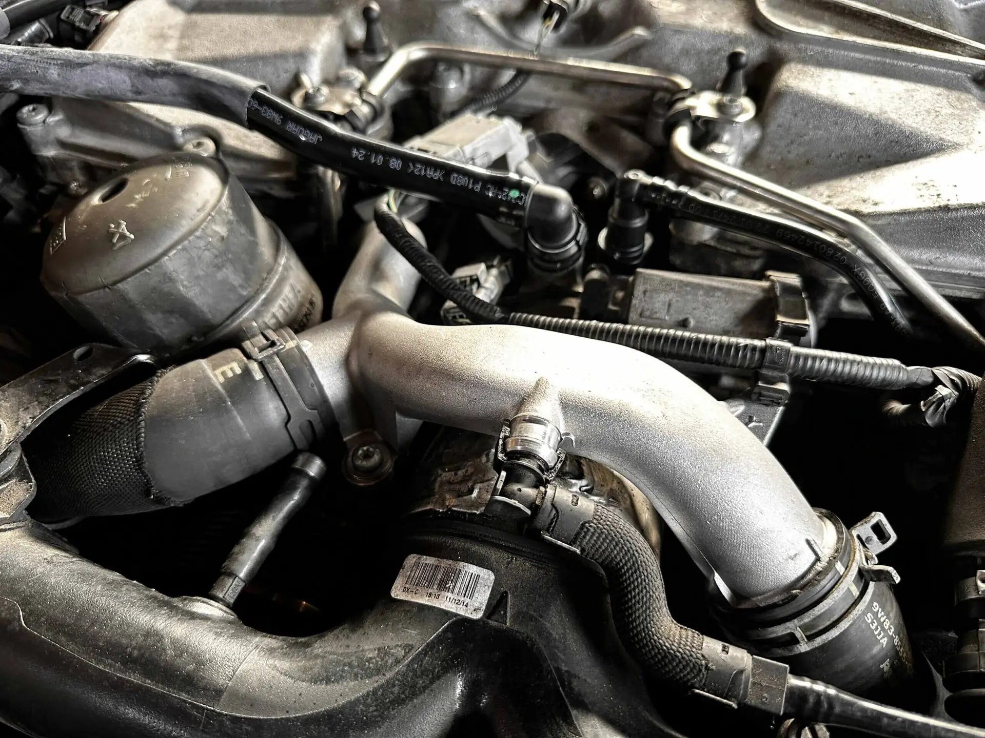 Jaguar Land Rover Y Pipe Cooling System Upgrade Kit Fitted at our work shop - Image 2