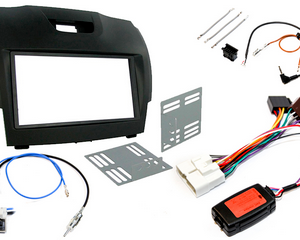 Isuzu D Max (2012-2015) MU-X (2013-2020) Double DIN stereo upgrade fitting kit (MATT BLACK) With Pioneer SPH-DA360DAB Double DIN stereo head-unit Wifi Bluetooth, Wireless Car Play/ Android Auto