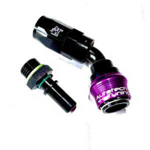 AN6 45 Degree Quick release reusable Swivel hose fitting (Used With Rubber Hose) With ORB 6 Adapter set